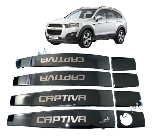 Cubre Manijas Metalicas Con Logo Chevrolet Captiva