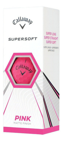 Pelotas De Golf Callaway Supersoft Rosas X3 Color Rosa