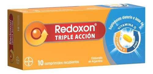 Redoxon Triple Accion X 10 Comprimidos Sabor Sin sabor