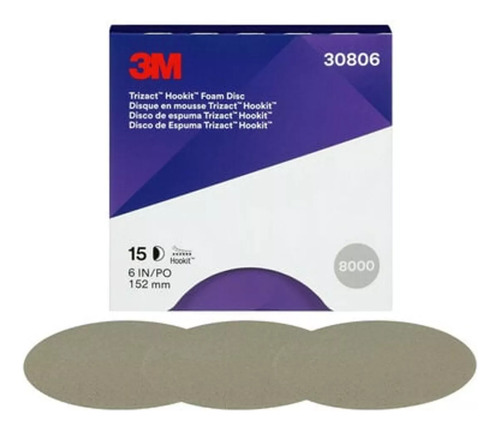 Kit Discos Lija Trizact 30806 3m Grano 8000 X 5 Unidades