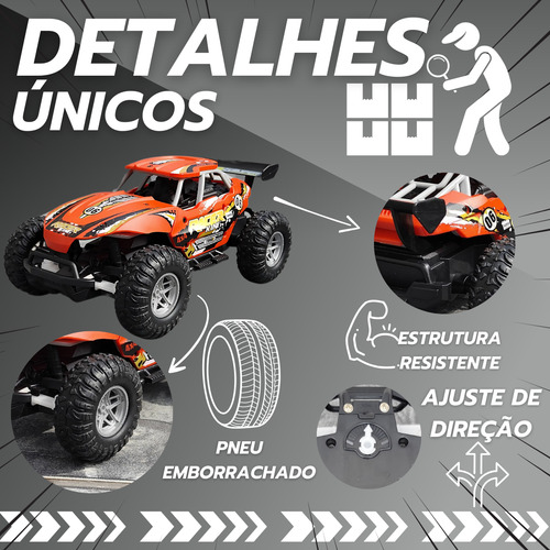 Carrinho Controle Remoto Jeep Rally Corrida Speed Brinquedo