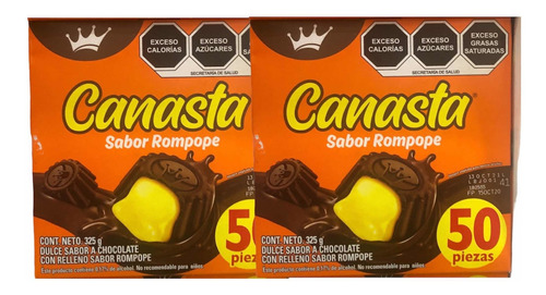Chocolate Canasta Rellena Rompope La Corona 100 Pz