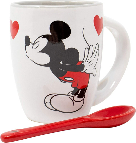 Disney Taza Con Cuchara De Espresso De Mickey N Minnie