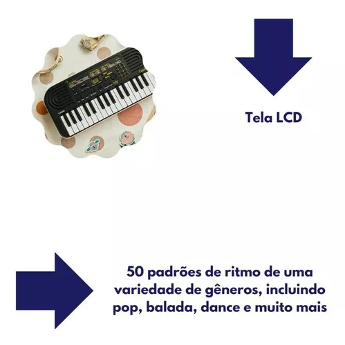 Teclado Infantil Casio Sa-51 H2 Portátil Iniciante + Fonte