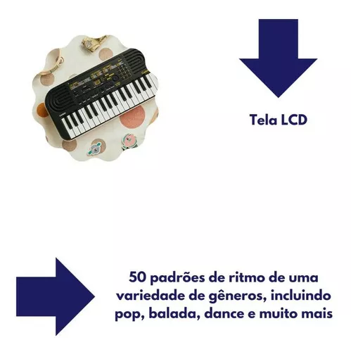 Mini Teclado Musical Infantil Casio SA-51 Casiotone com 32 Teclas