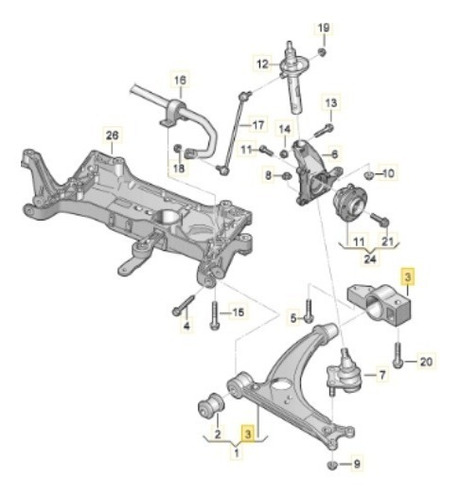 Imagen 5 de 10 de Buje Brazo De Suspensión Febi Vw Sharan Tiguan Passat Cc