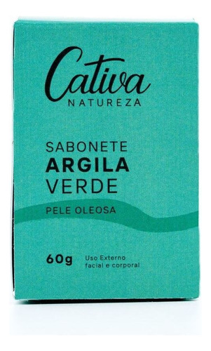 Sabonete Argila Verde - Pele Oleosa - Cativa Natureza - 60g