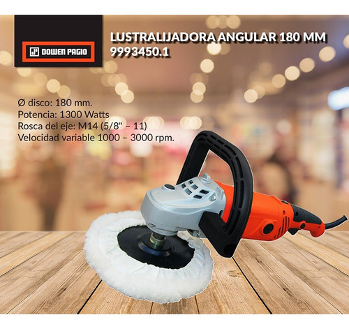 Imagen 2 de 6 de Lustralijadora Pulidora Dowen Pagio 1300 W 6 Veloc.