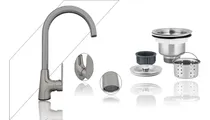 Comprar Llave Grifería Lavaplatos De Lujo + Canastilla De Lavaplatos