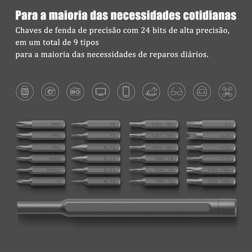 Kit De Chave De Fenda Elétrica De Precisão Mijia 25 Peças