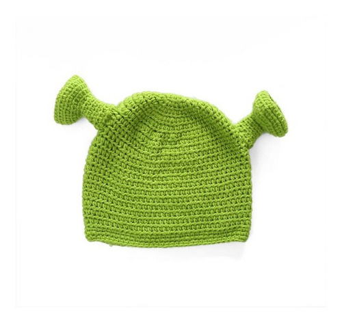 Imagem 1 de 6 de Touca Shrek Em Croche Chapéu Boina Gorro Fantasia Cosplay