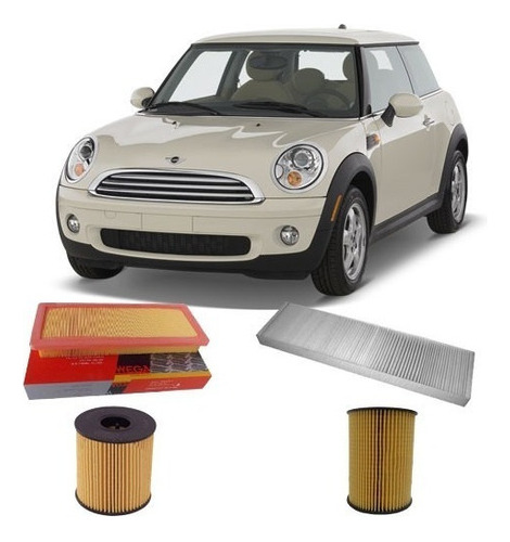 Kit Filtros Troca Óleo Para Mini Cooper S 1.6 2008 Diante/