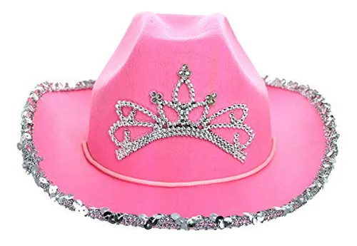Gorro Vaquero Rosa Con Luces Led Para Niña