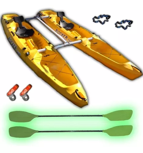 2 Kayaks Rocker Twin + Kit Catamaran Combo 5 Premium!