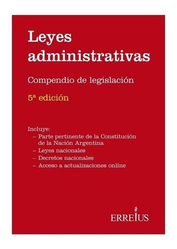 Libro Leyes Administrativas Compendio De Legislación