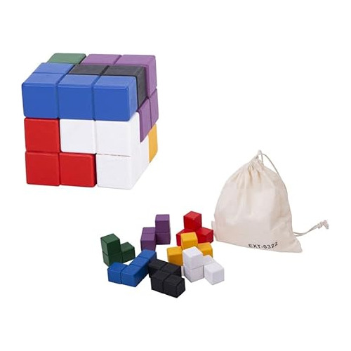 Cubo De Soma Puzzle, Cubo De Madera 3d Rompecabezas, Pu...