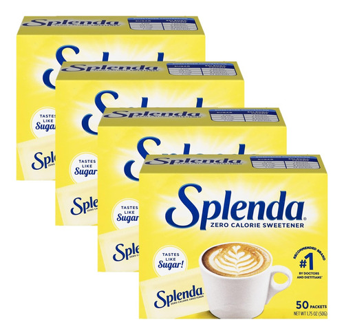 Splenda Endulzante 50 Sobres X 4 Cajas De 50 G Cada Una