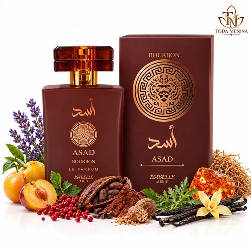 Perfume Asad Bourbon 100ml Isabelle La Belle - Masculino Amadeirado Especiado Quente Homem