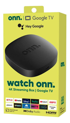 Onn. Google Tv 4k Con Control Remoto Con Voz Mediante Google