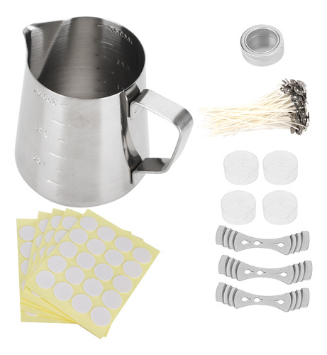 Kit Para Hacer Velas, Vaso De Cera, Caja De Mechas Y Horno