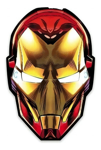 Máscara De Papel Homem De Ferro C/18 Unidades - Regina Cor Vermelho