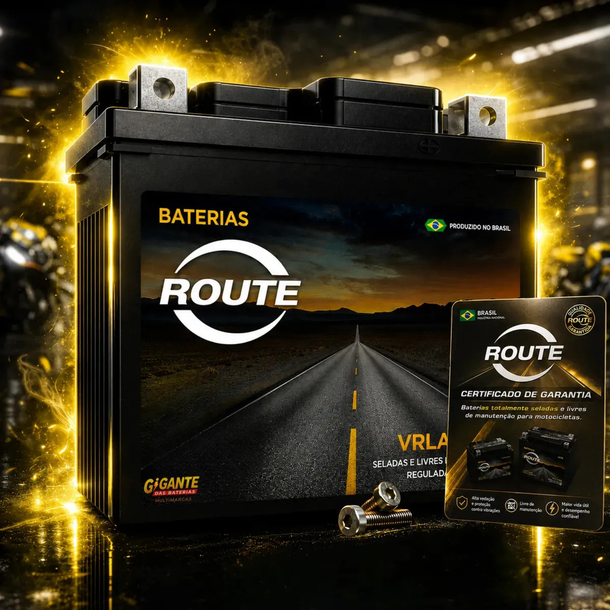 Bateria Moto 12V 8Ah Route Ytx9bs Kawasaki Ninja 250R 300 Z300 Z750 Z800 Yamaha XT600 Honda Shadow 600 Cb500 YTX9-BS AGM Selada