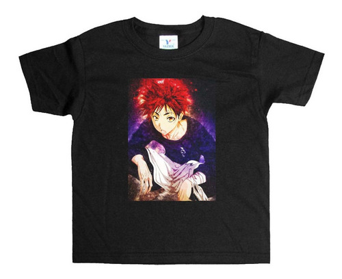 Remera Negra Niños Food Wars Shokugeki No Soma R134