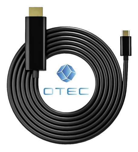 Imagen 2 de 10 de Cable Adaptador Usb Tipo C A Hdmi 1.8m - Mac Samsung - Otec