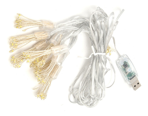 Nuevo Cadena Led De 150 Luces Led Con Forma De Flor, Usb,