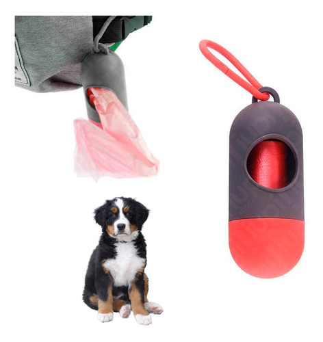 Contenedor Porta Bolsas Sanitarias Perros 9cm Varios Colores