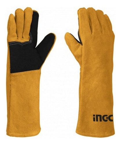 Guantes De Cuero Largos Para Soldador 16  Ingco