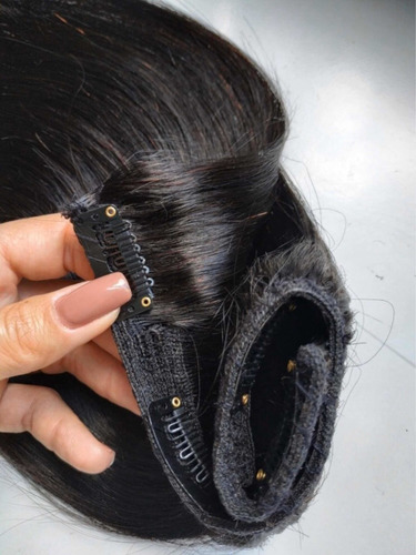 Aplique Alongamento Tic Tac Ondulado Preto Orgânico Promoção