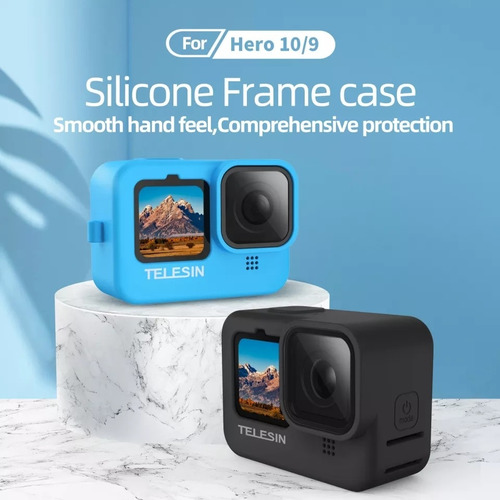 Case De Silicona Negro Para Gopro Hero 10/9 Marca Telesin