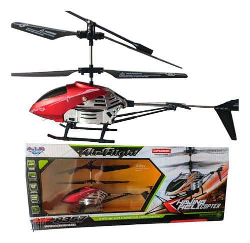 Helicoptero A Control Remoto Rc Jugete Para Niños, Luz Led