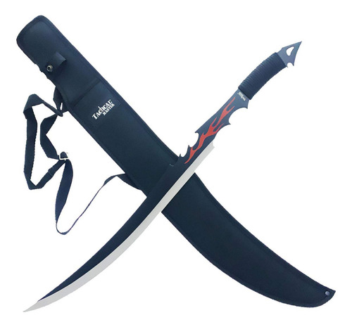 Machete Fantasy Flame Para Camping Y Corte De Ramas