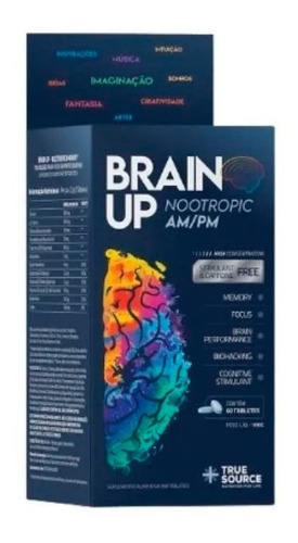 Brain Up Nootropic - Am / Pm - True Source -  60 Tablets