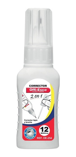 Corrector Offi Esco 2 En 1 / Lapiz Y Brocha