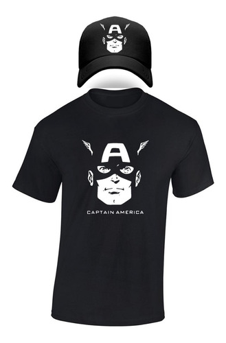 Capitan America Camiseta Gorra Combo