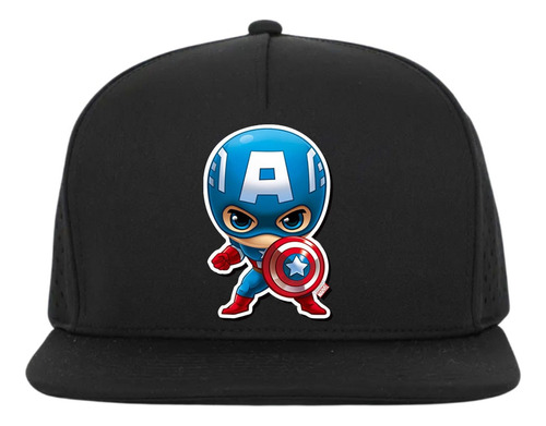 Gorra Plana Capitan America Snapback Reflective