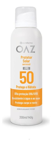 Kit Oaz Fps 50 Aerossol Com 3 Unidades De 200ml Cada