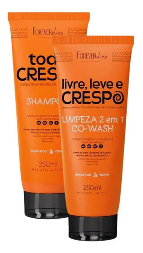Kit Crespos Shampoo E Co-wash Limpeza Forever Liss
