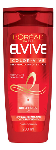 Shampoo L'oréal Paris Elvive Color-vive En Tubo Depresible De 200ml Por 1 Unidad