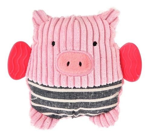 Peluche con silbato para perros Tuim Pig Teeping Pink Pig Design Pig