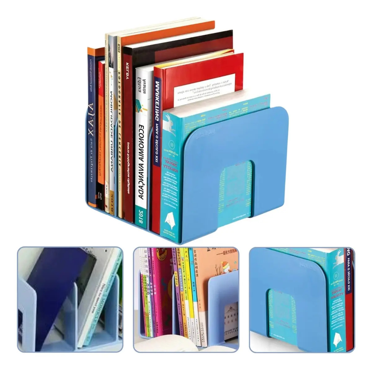 Porta Livros Revistas Acrílico Cristal De Qualidade Cor Azul Pastel
