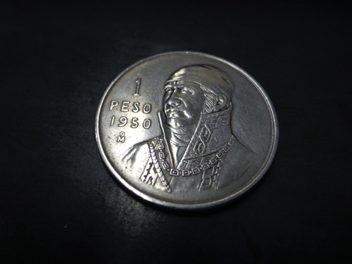 Moneda Un Peso Morelos 1950, Como Nuevo, Contiene Plata .30%