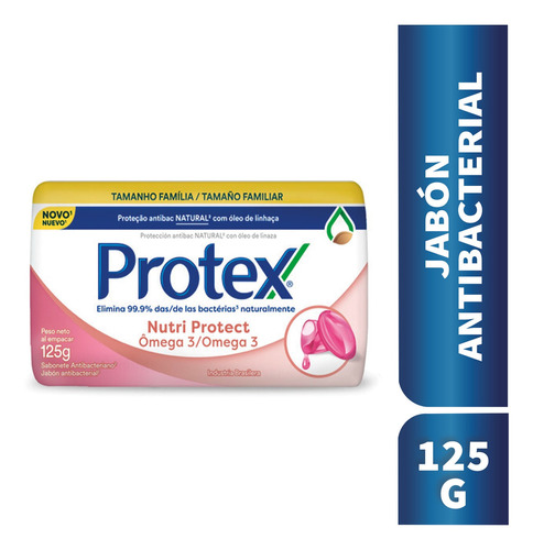 Protex Jabón Barra Antibacterial Omega 3 / 125gr