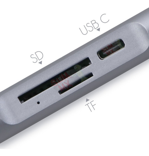 Adaptador Usb Tipo C 5 En 1 Usb 3.0 Hdmi 4k Sd Micro Sd Tf