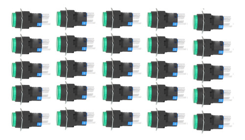 Interruptor De Botón, 25 Unidades, Luz Automática Momentánea