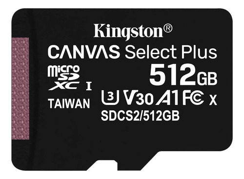 Memoria Flash Kingston Canvas Select Plu 512gb Microsdxc C10