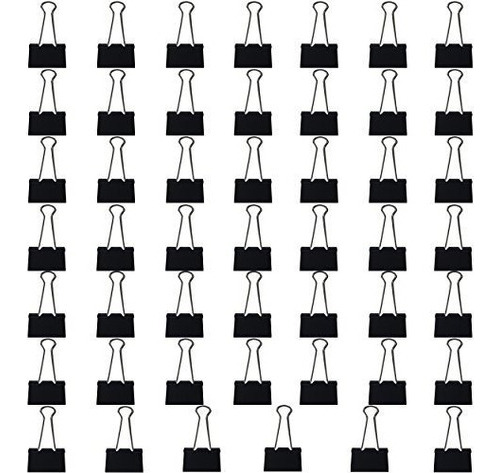 Clipco Aglutinante Clips Negro De 15 Pulgadas Grande 48pack